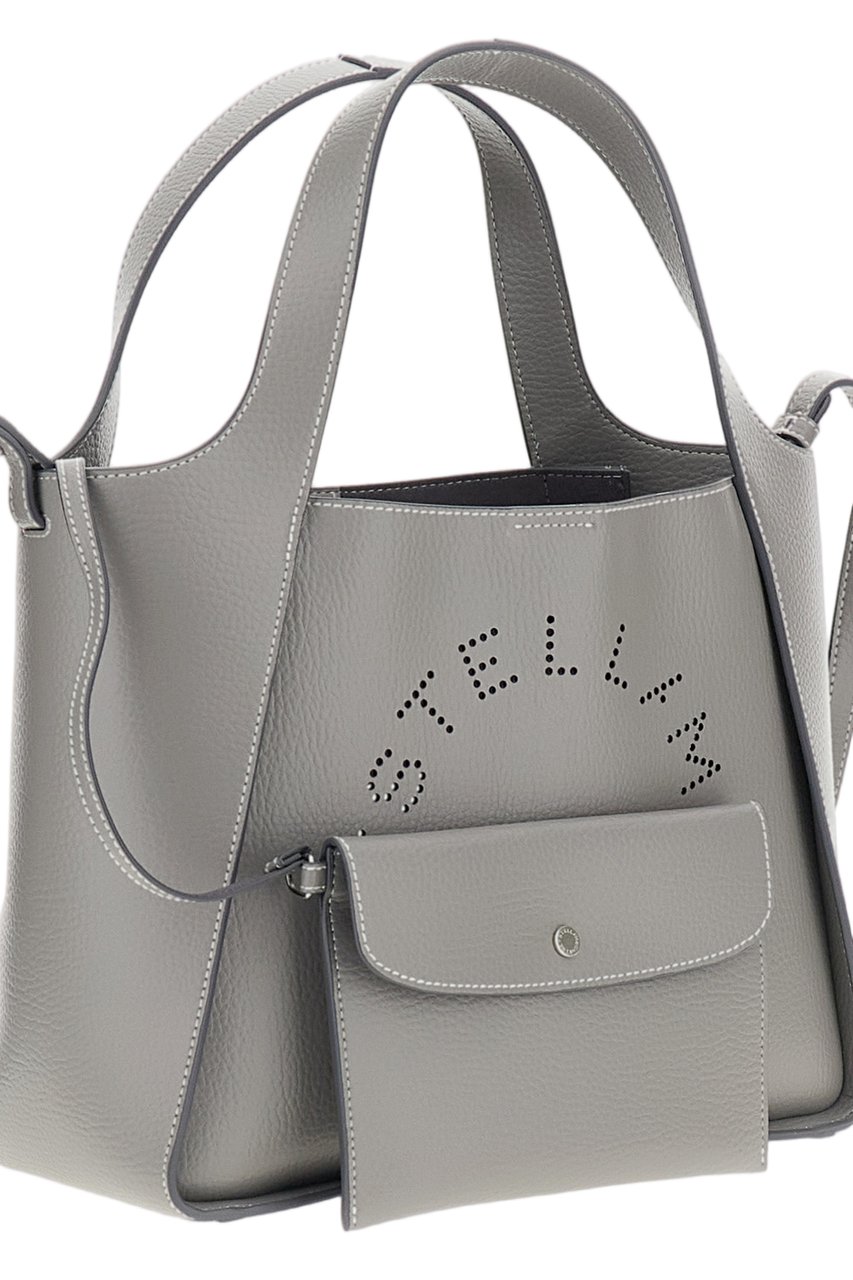 Stella McCartney Grey Alter Mat Vegan Leather Tote Bag Grijs