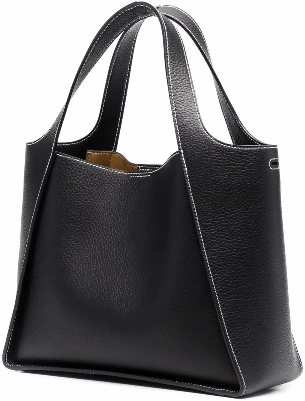 Stella McCartney Structured Logo Crossbody Tote Bag With Dual Handles Zwart