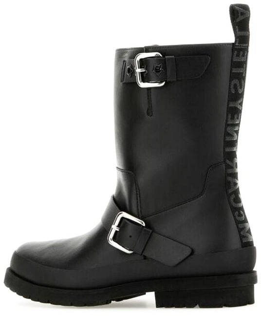 Stella McCartney Black Polyester Ankle Boots Zwart