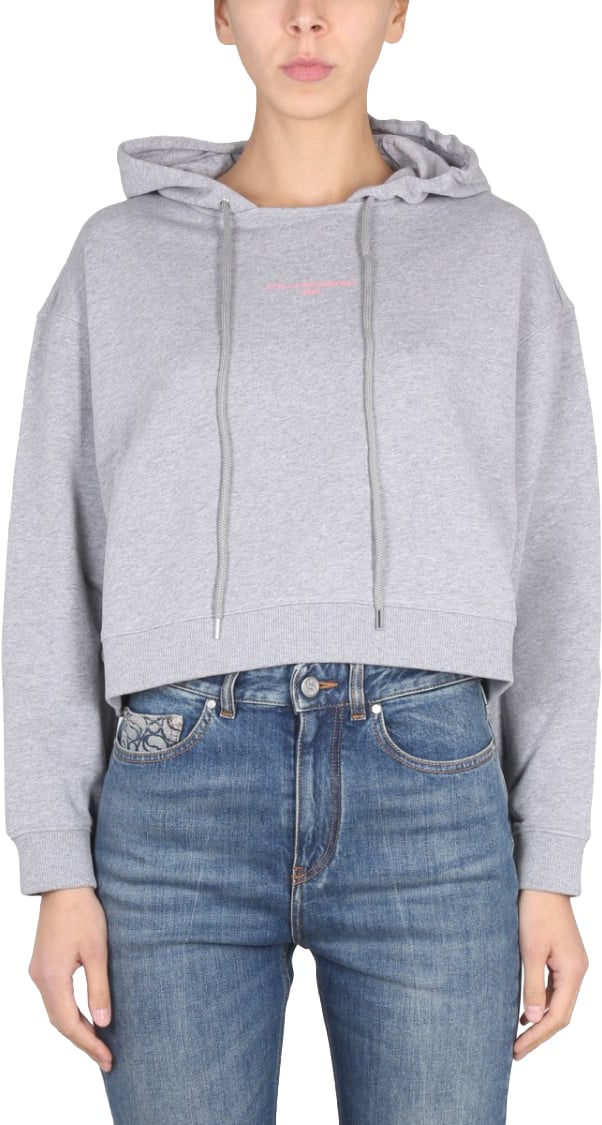 Stella McCartney Sweatshirt With Logo Embroidery Grijs