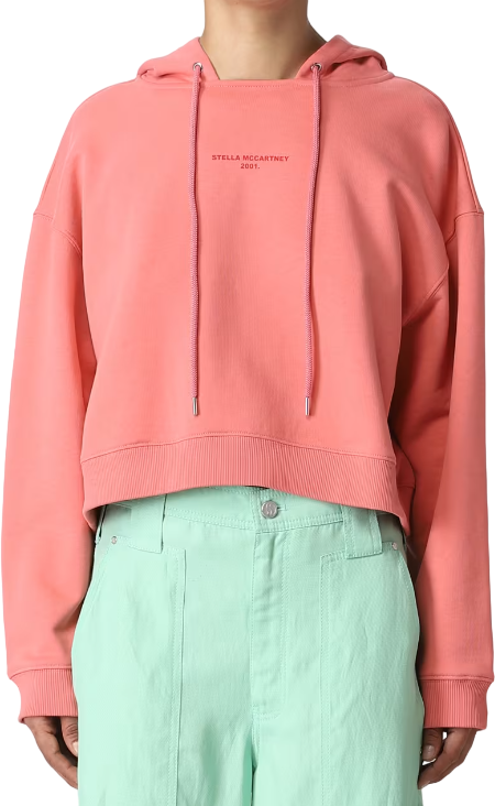 Stella McCartney Felpa rosa in cotone Roze