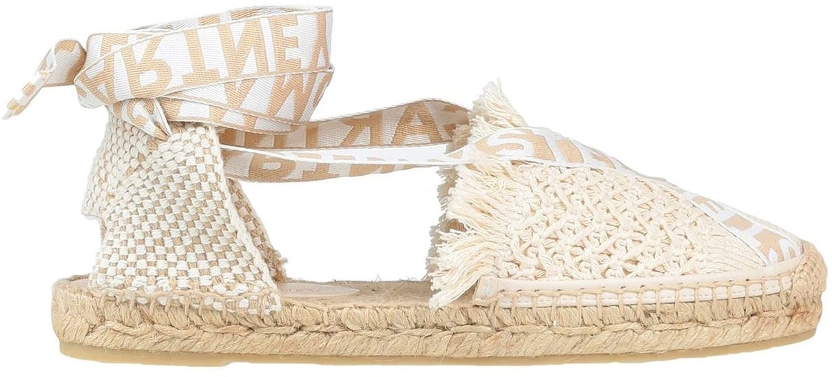 Stella McCartney Stella McCartney Logo Canvas Espadrilles Beige