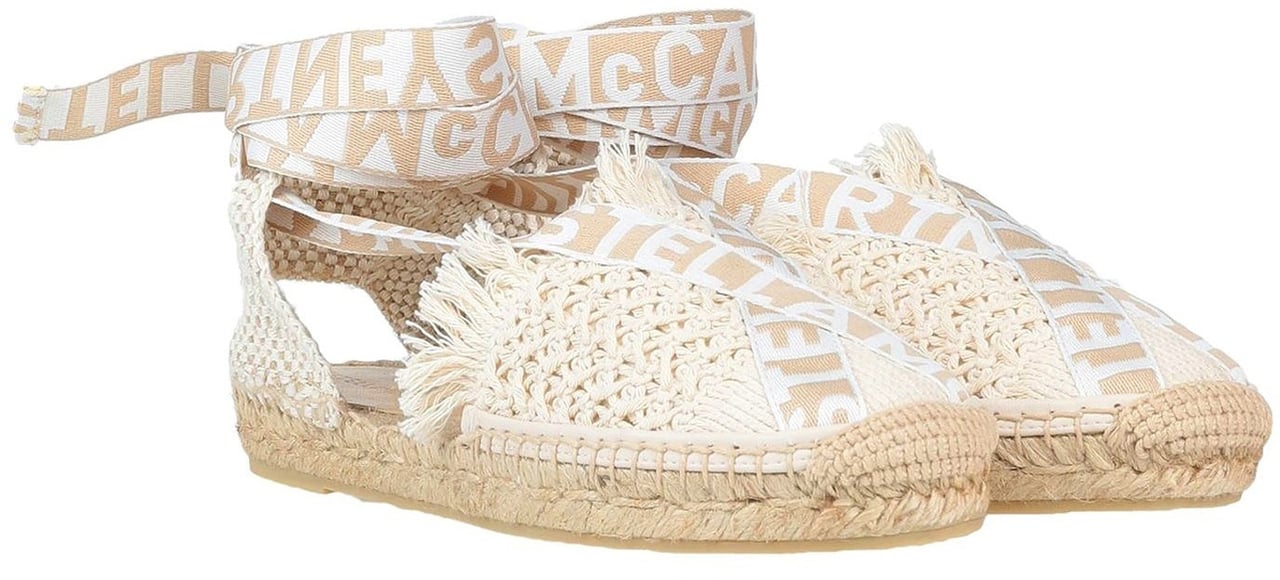 Stella McCartney Stella McCartney Logo Canvas Espadrilles Beige