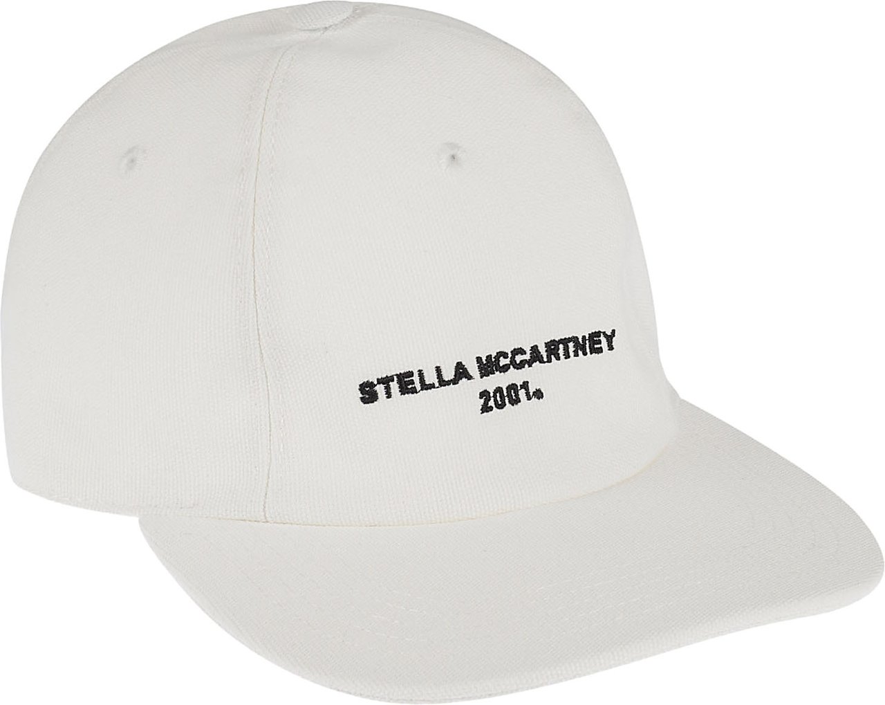 Stella McCartney Structured Cap with Curved Brim and Embroidered Detail Wit