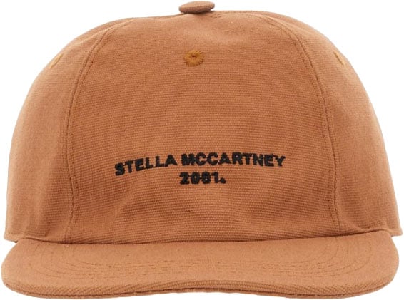 Stella McCartney Structured Brown Baseball Cap Oranje
