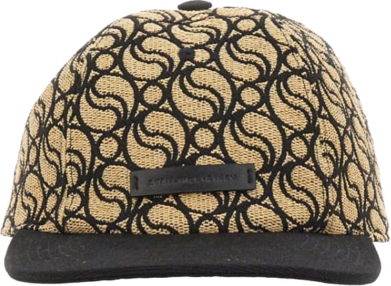 Stella McCartney Structured Neutral-Tone Hat with Refined Silhouette Zwart
