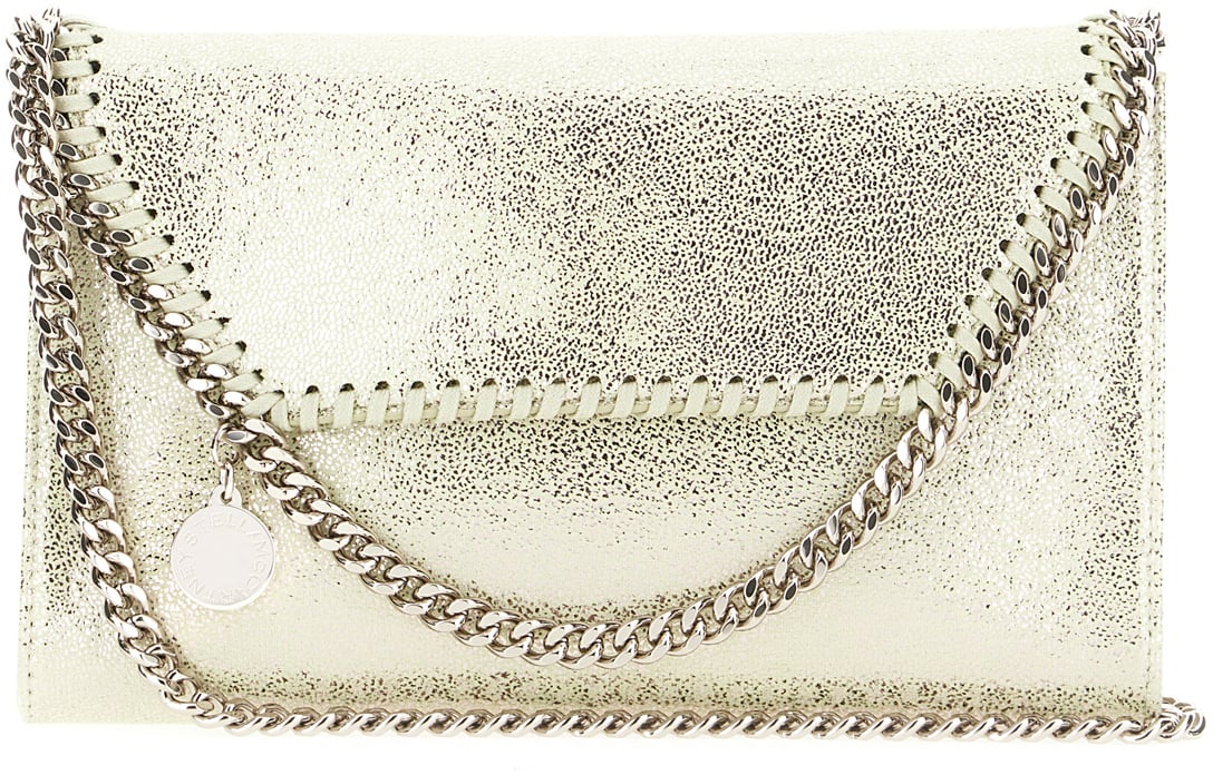 Stella McCartney Stella Mccartney Pastel light blue shaggy deer mini Falabella crossbody bag Groen