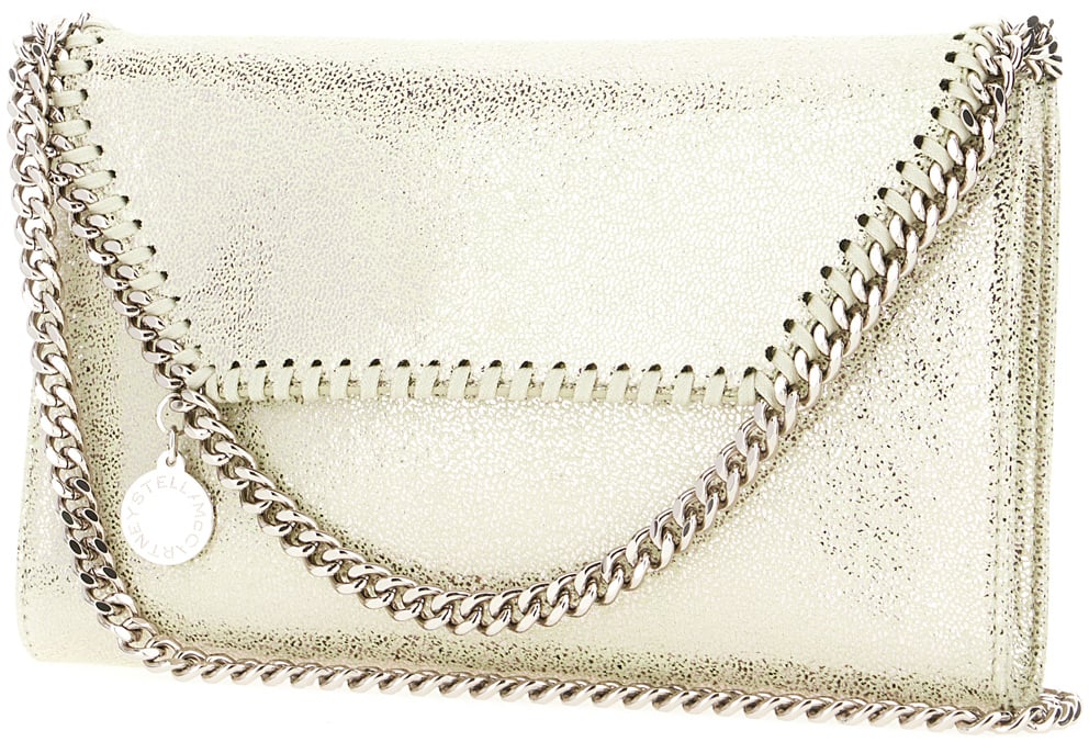 Stella McCartney Stella Mccartney Pastel light blue shaggy deer mini Falabella crossbody bag Groen