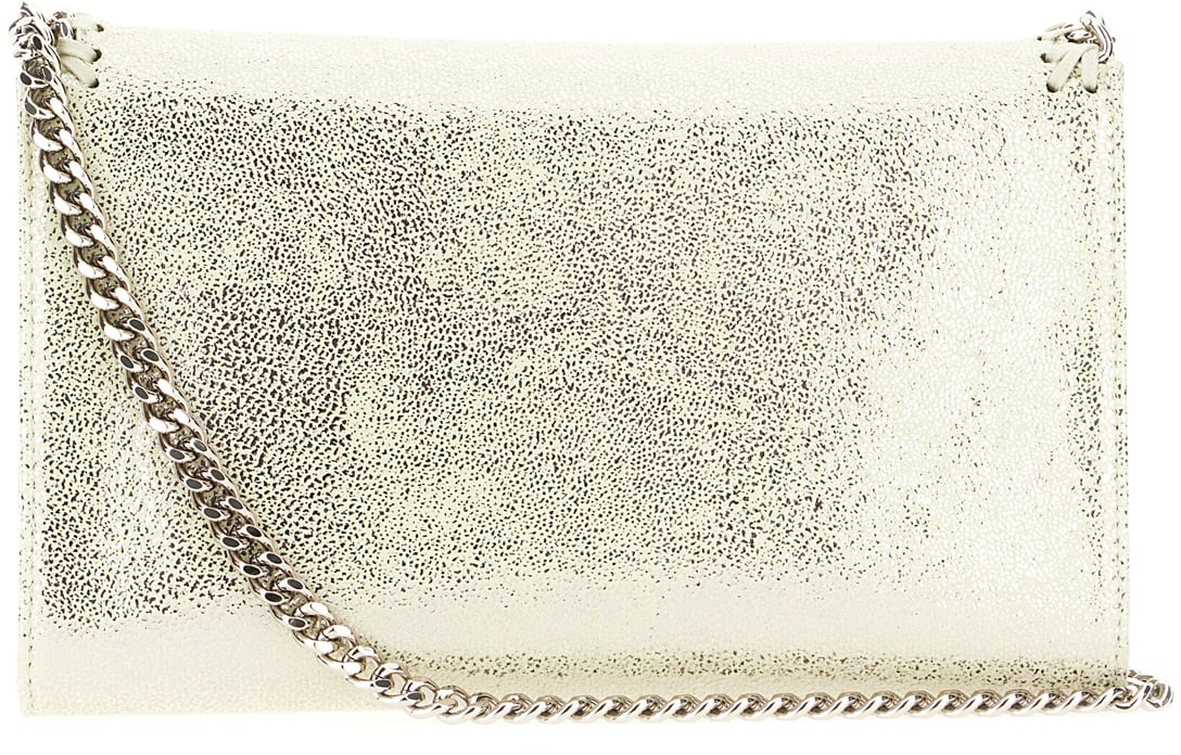 Stella McCartney Stella Mccartney Pastel light blue shaggy deer mini Falabella crossbody bag Groen