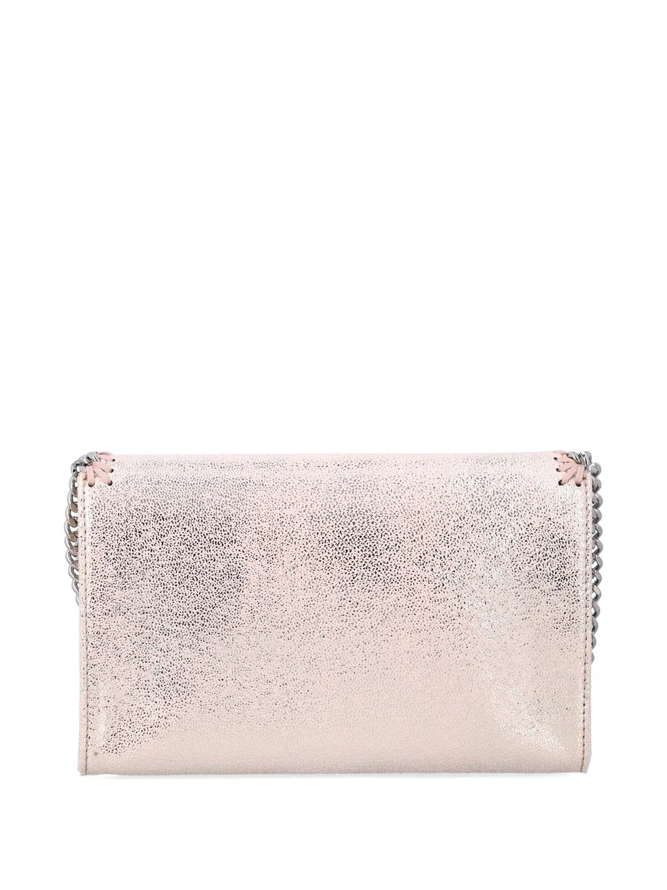Stella McCartney Silver Polyester Falabella Wallet Chain Clutch Wit