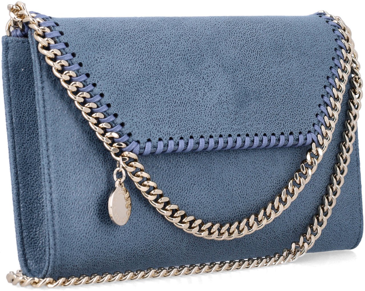 Stella McCartney Falabella Wallet Chain Feder Blue Blauw
