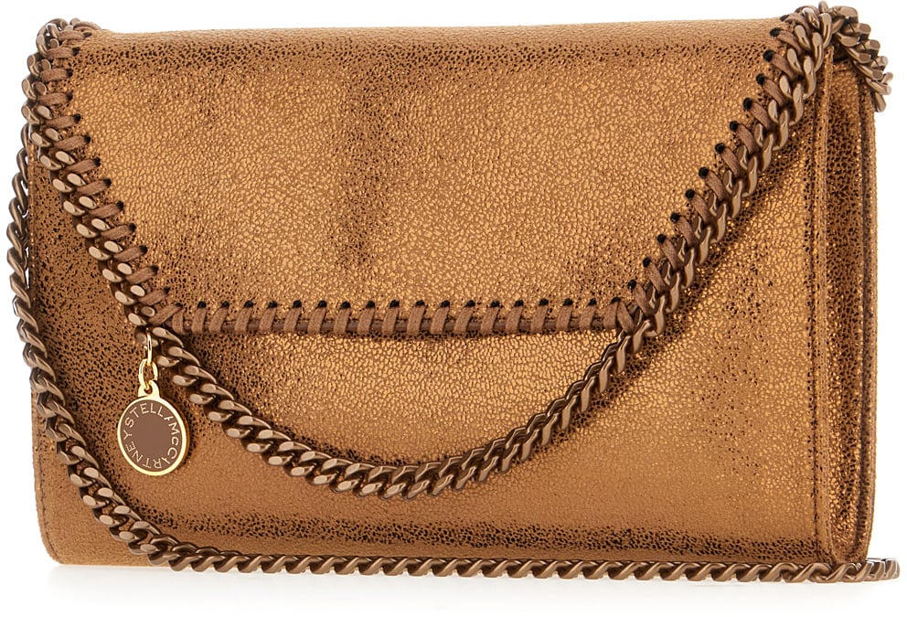 Stella McCartney Stella McCartney Copper shaggy deer Falabella wallet Metallic