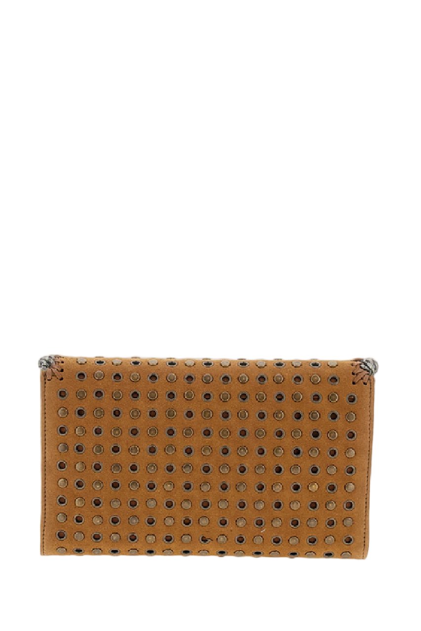 Stella McCartney Blue Falabella Studded Suede Bag Bruin