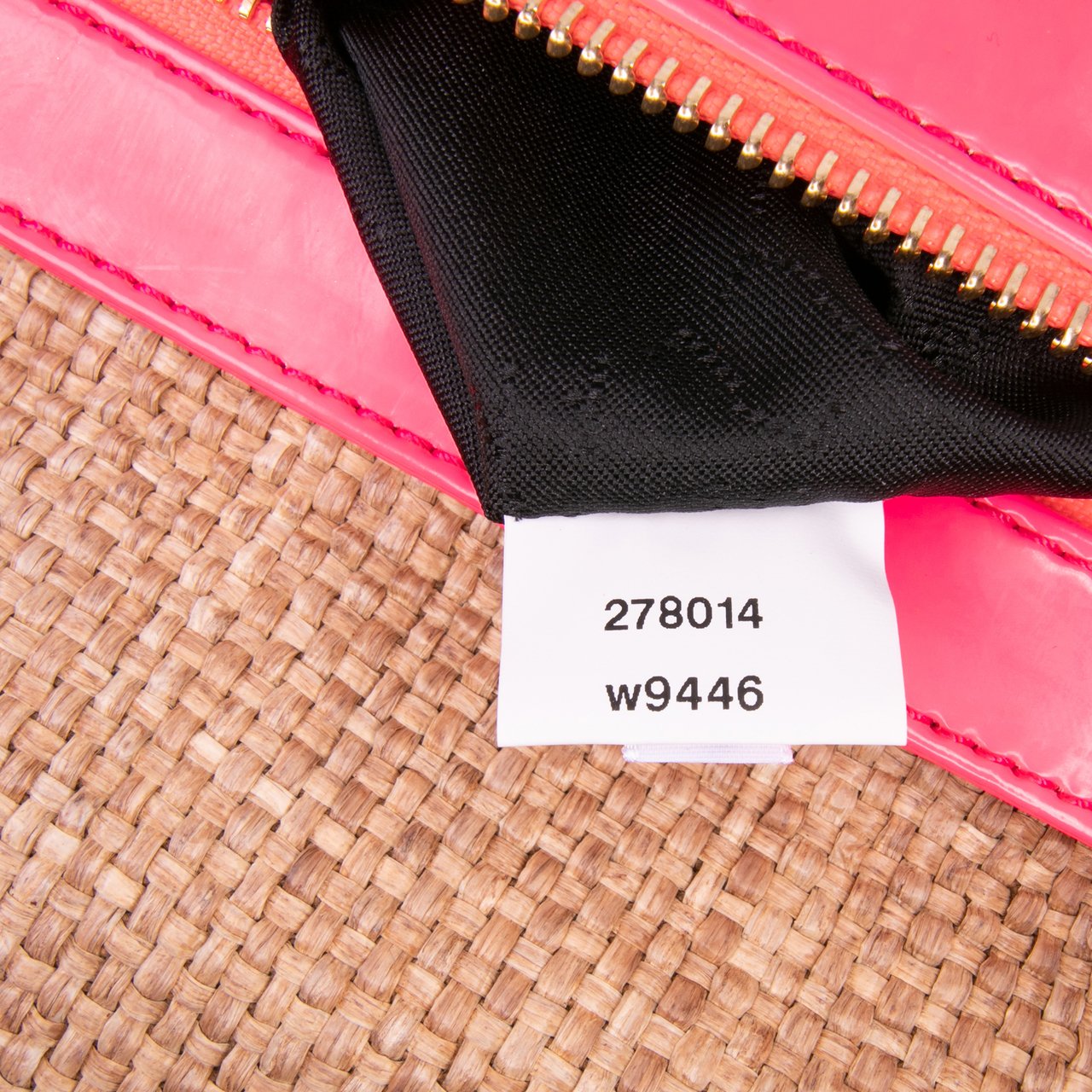 Stella McCartney Raffia Falabella Fold Over Clutch Bruin