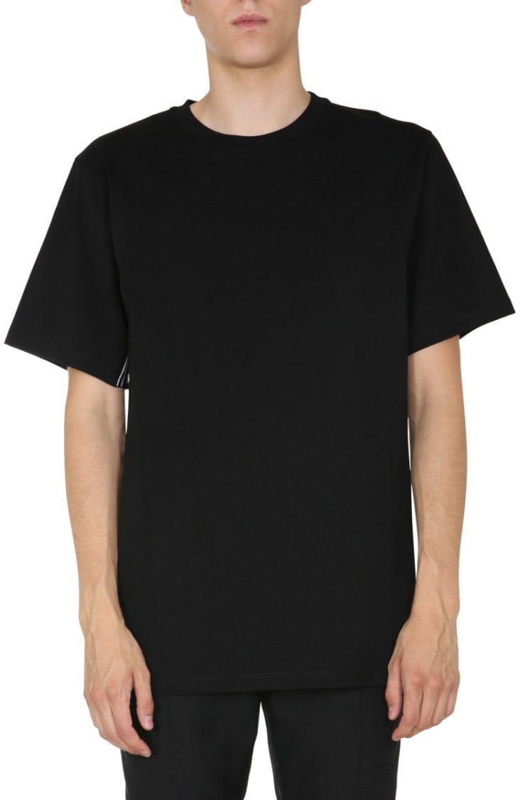 Stella McCartney Black Round Neck T-Shirt Zwart