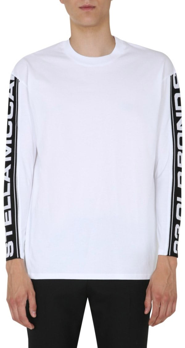 Stella McCartney Long-Sleeve Round Neck T-Shirt Paars