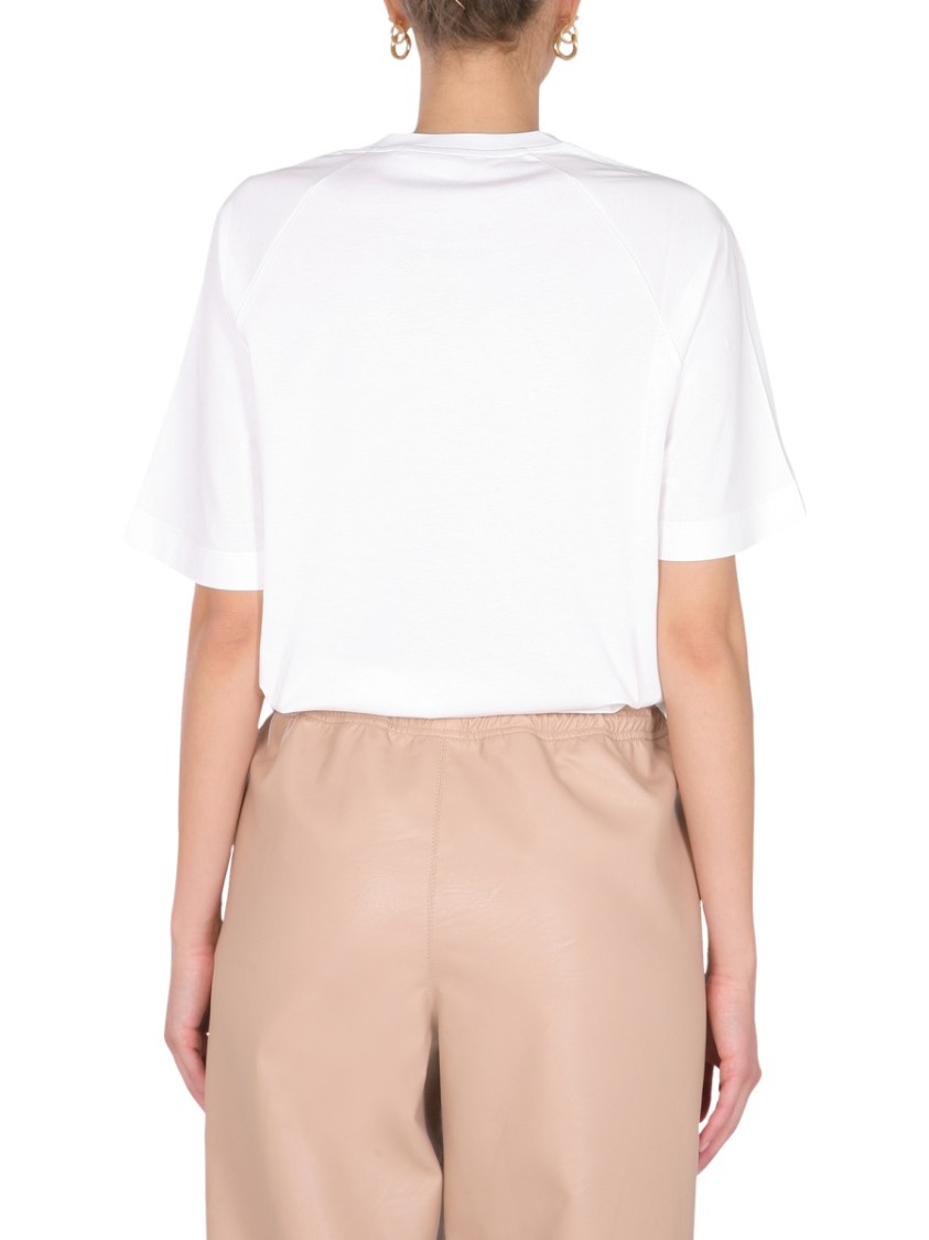 Stella McCartney Cropped Crew Neck T-Shirt Neutraal