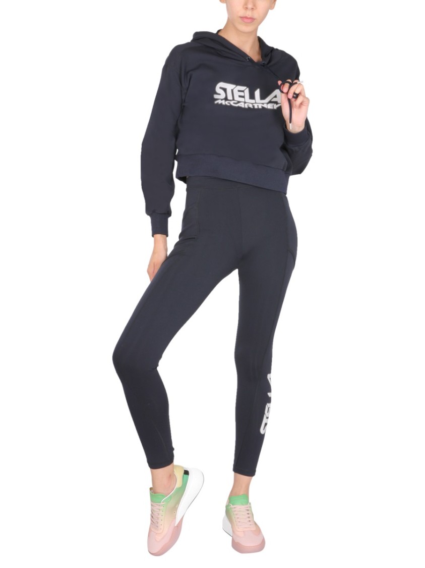 Stella McCartney Fitted Black Leggings With Elastic Waist Zwart