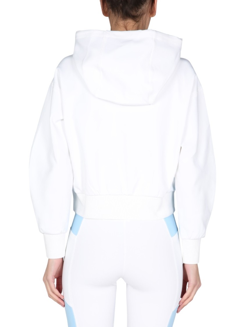 Stella McCartney Cropped Sweatshirt With Drawstring Hood Wit