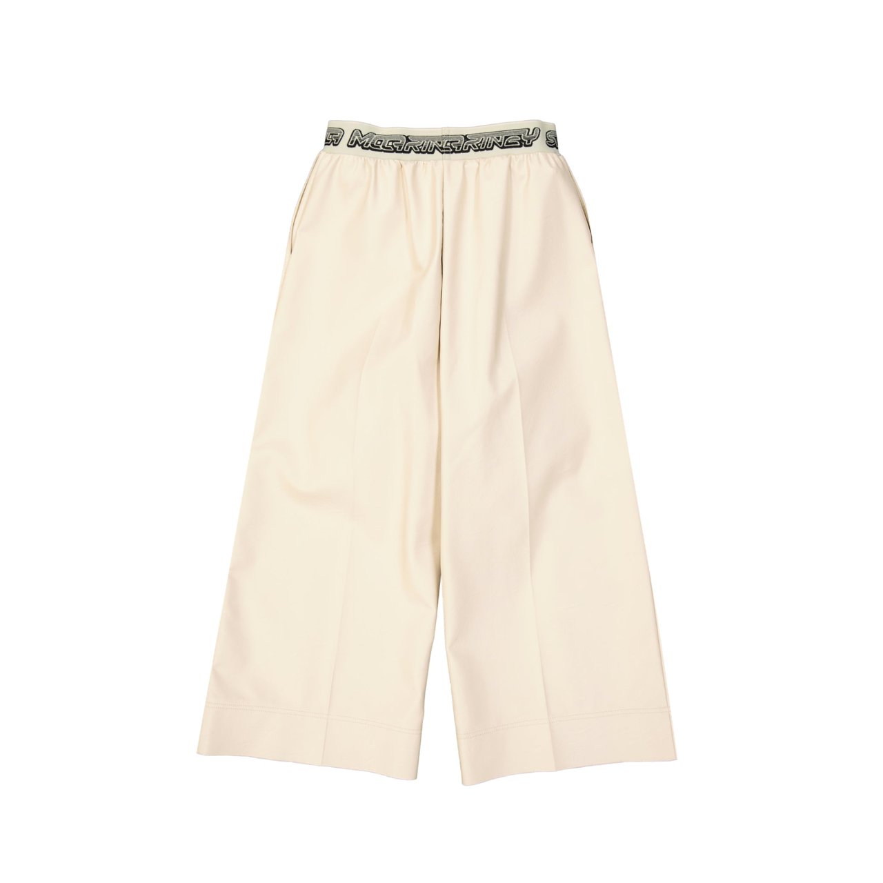 Stella McCartney Stella Mccartney Cropped Logo Pants Beige