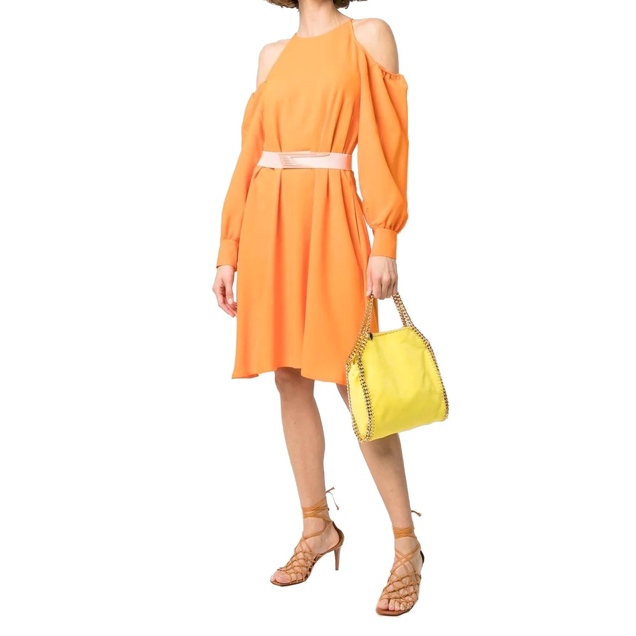 Stella McCartney Stella Mccartney Off-Shoulder Dress Oranje