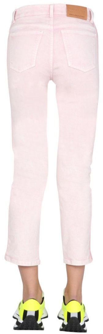 Stella McCartney Cropped Slim-Fit Denim Jeans Wit