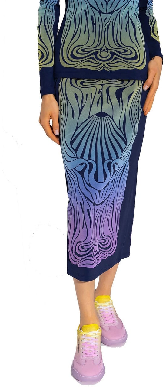 Stella McCartney Stella Mccartney Printed Skirt Blauw