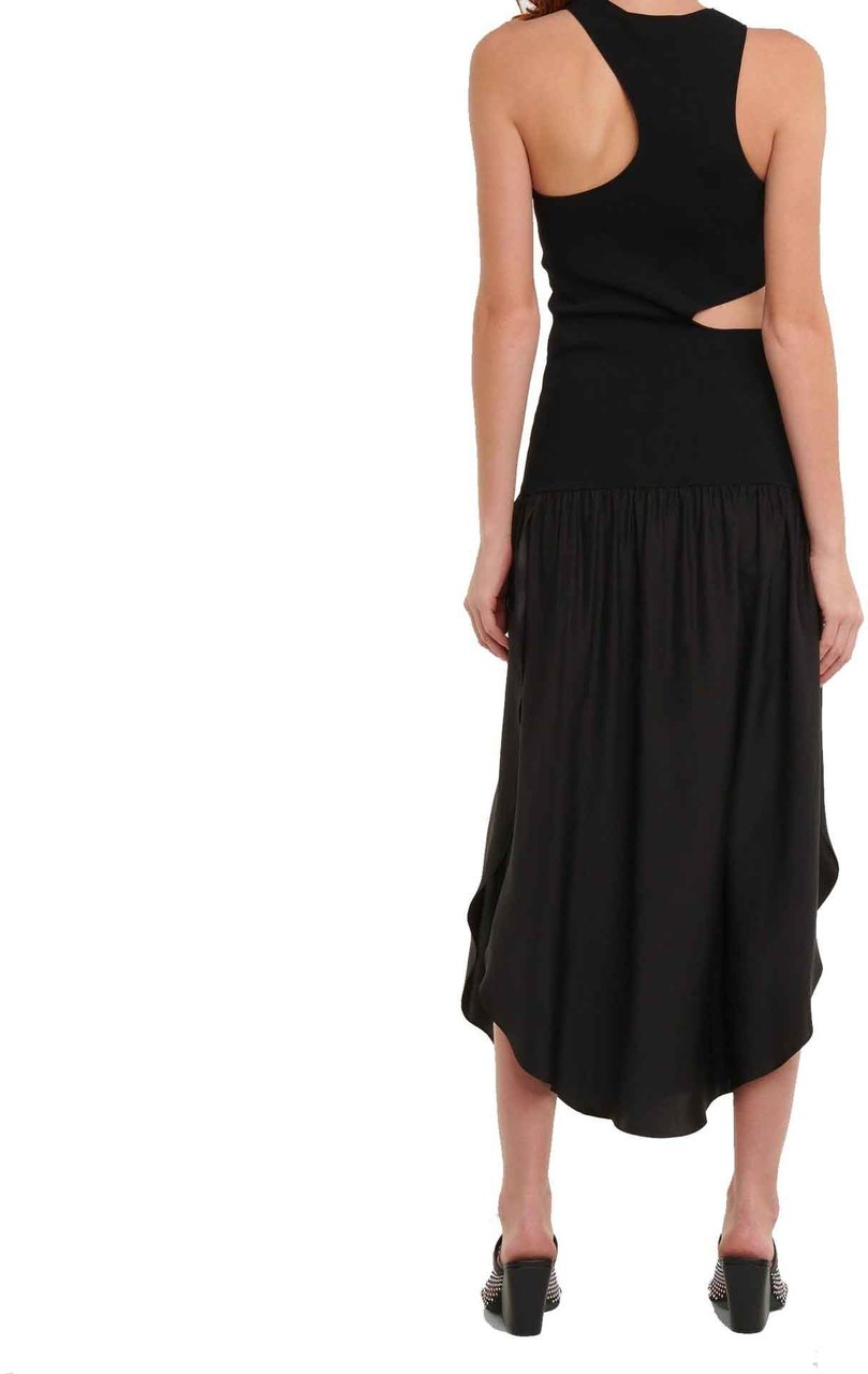 Stella McCartney Stella Mccartney Silk Cut-Out Maxi Dress Zwart