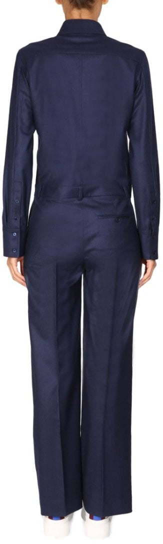 Stella McCartney Tailored Blue Wool Jumpsuit Zwart
