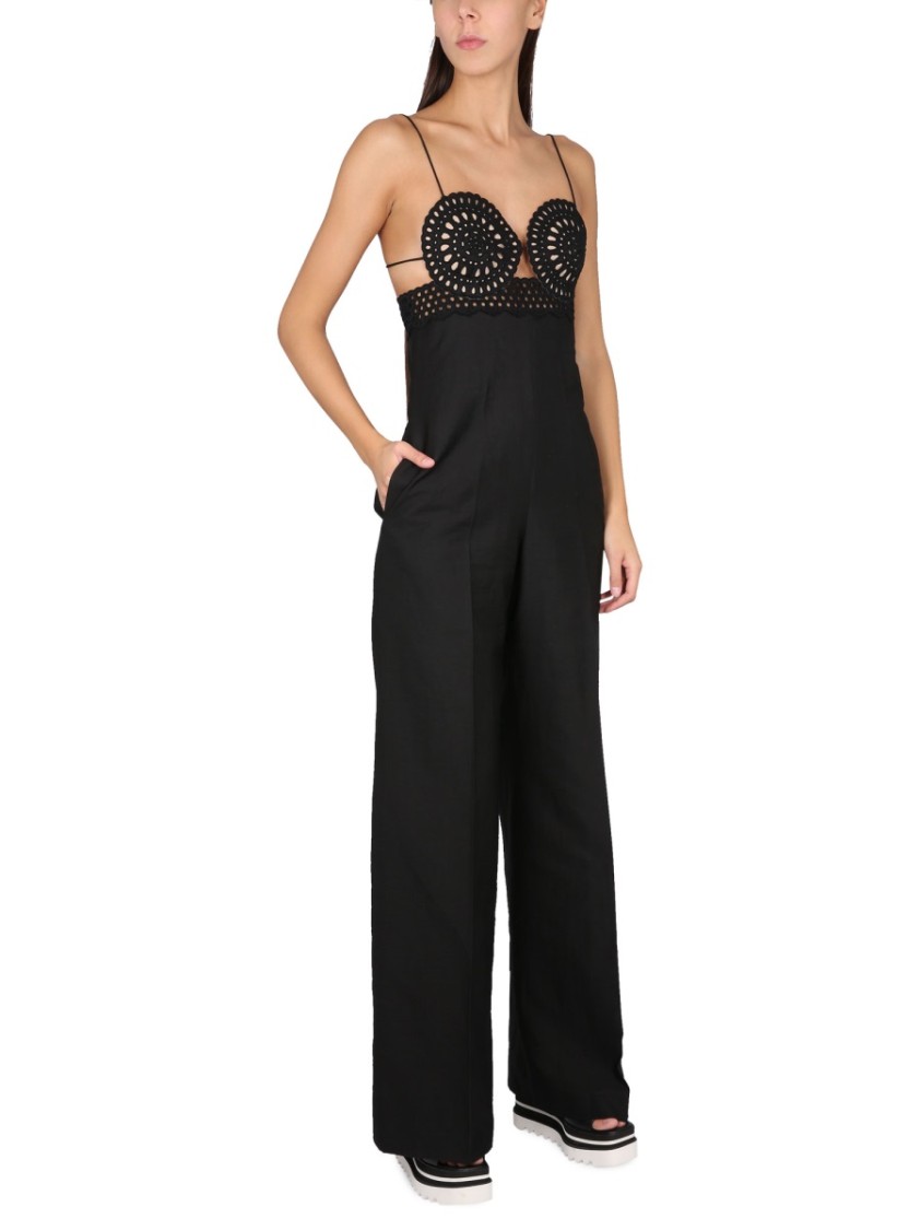 Stella McCartney Sangallo Bustier Jumpsuit Zwart