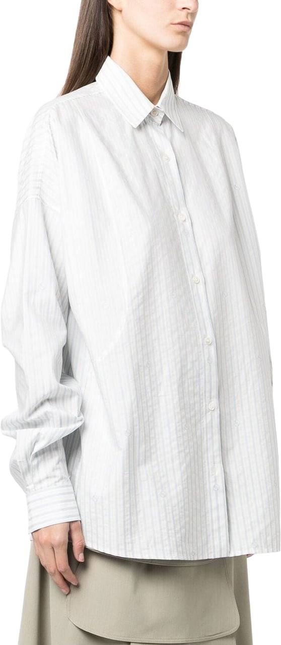 Stella McCartney White Shirt Relaxed Fit Cotton Shirt Wit