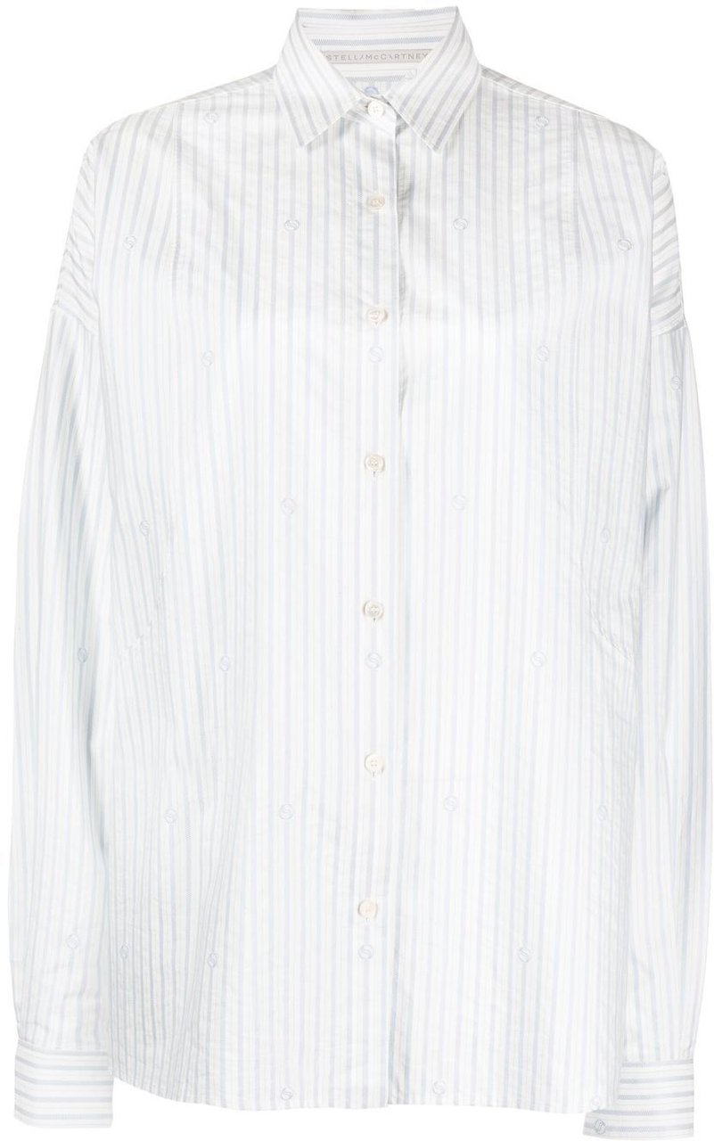 Stella McCartney White Shirt Relaxed Fit Cotton Shirt Wit