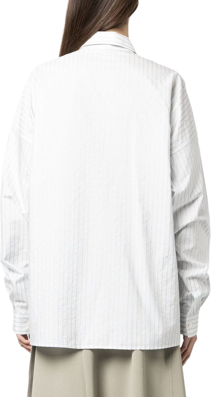 Stella McCartney White Shirt Relaxed Fit Cotton Shirt Wit