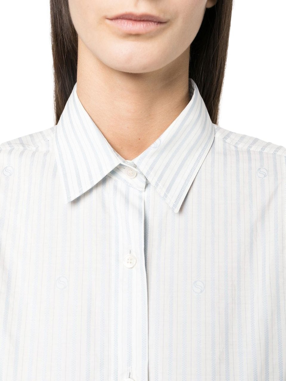 Stella McCartney White Shirt Relaxed Fit Cotton Shirt Wit