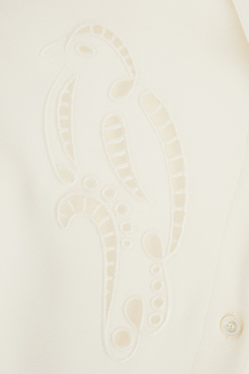 Stella McCartney Stella McCartney Ivory stretch viscose blouse Neutraal