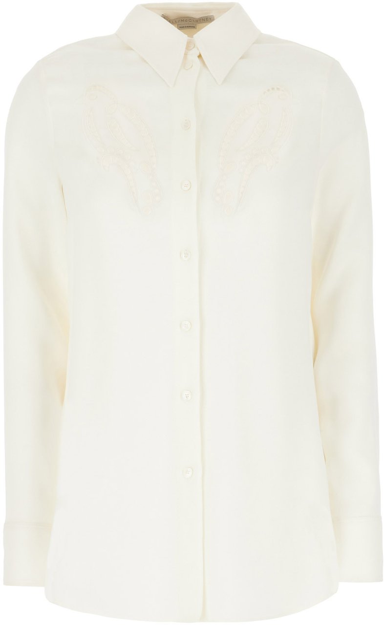 Stella McCartney Stella McCartney Ivory stretch viscose blouse Neutraal
