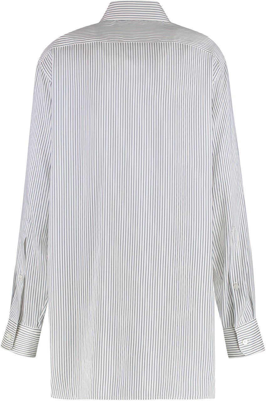 Stella McCartney Striped silk shirt Wit