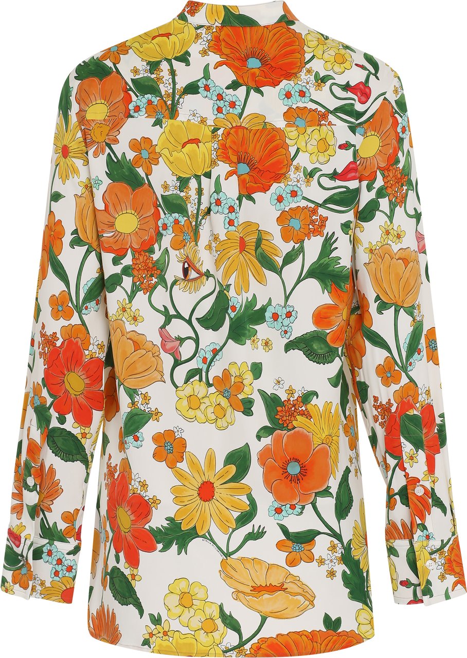 Stella McCartney Printed viscose shirt Oranje