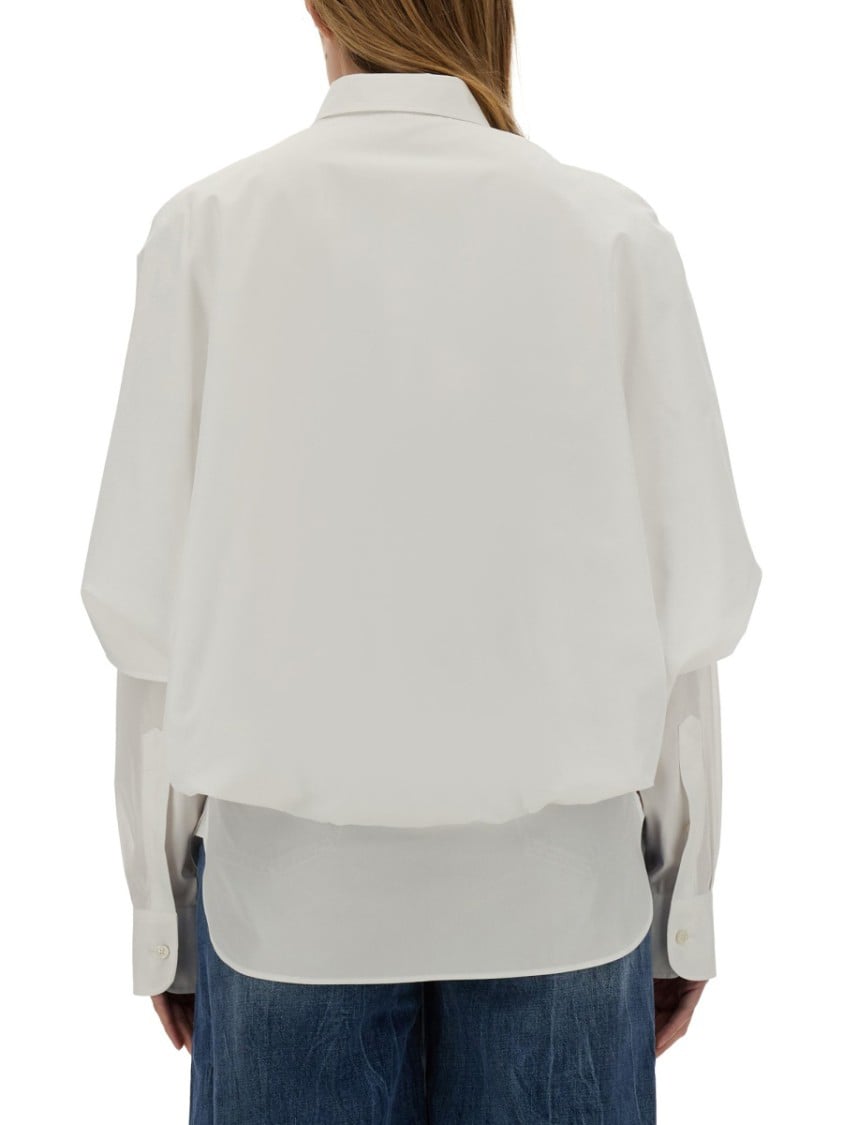 Stella McCartney Shirt With Unique Cape Design And Structured Collar Wit