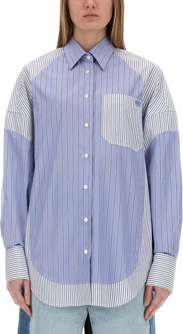 Stella McCartney "Mixed Stripe" Shirt Blauw