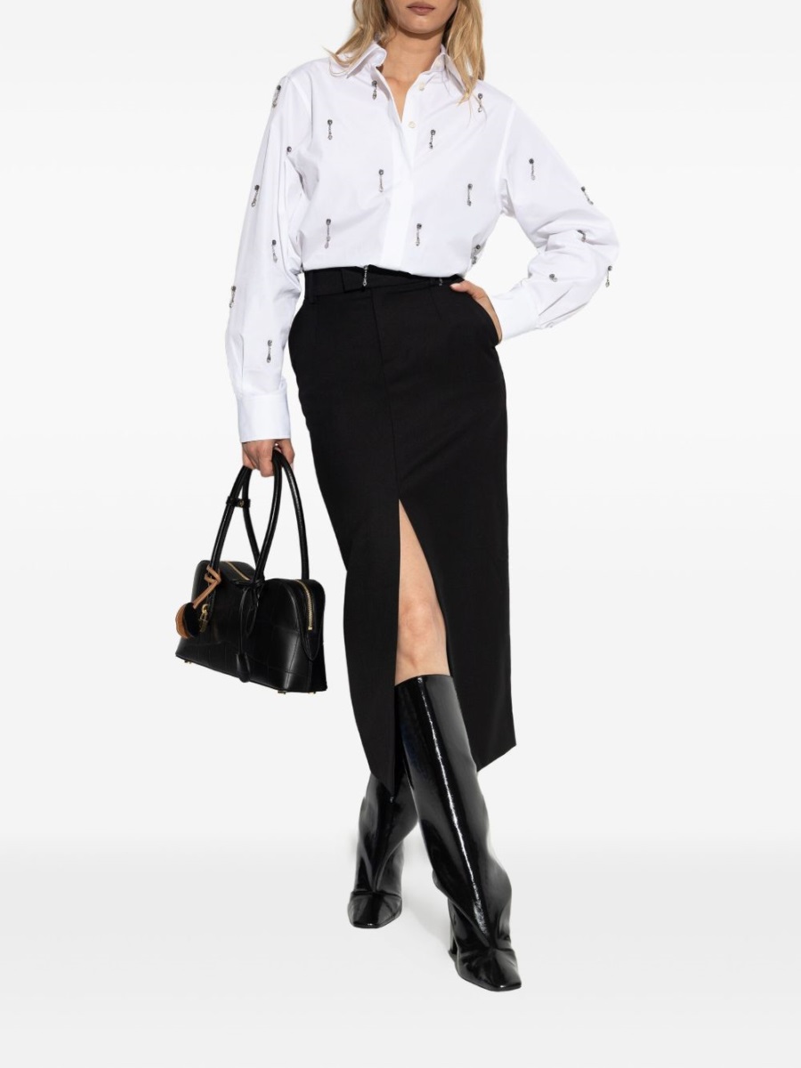Stella McCartney Cotton Crystal Embellished Shirt Wit