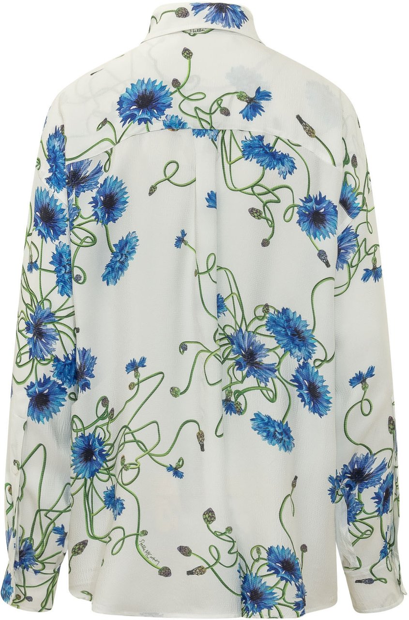 Stella McCartney Camicia a Fiori con Tasca sul Petto Wit