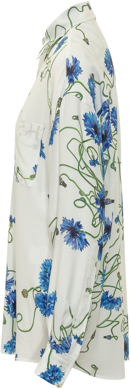 Stella McCartney Camicia a Fiori con Tasca sul Petto Wit