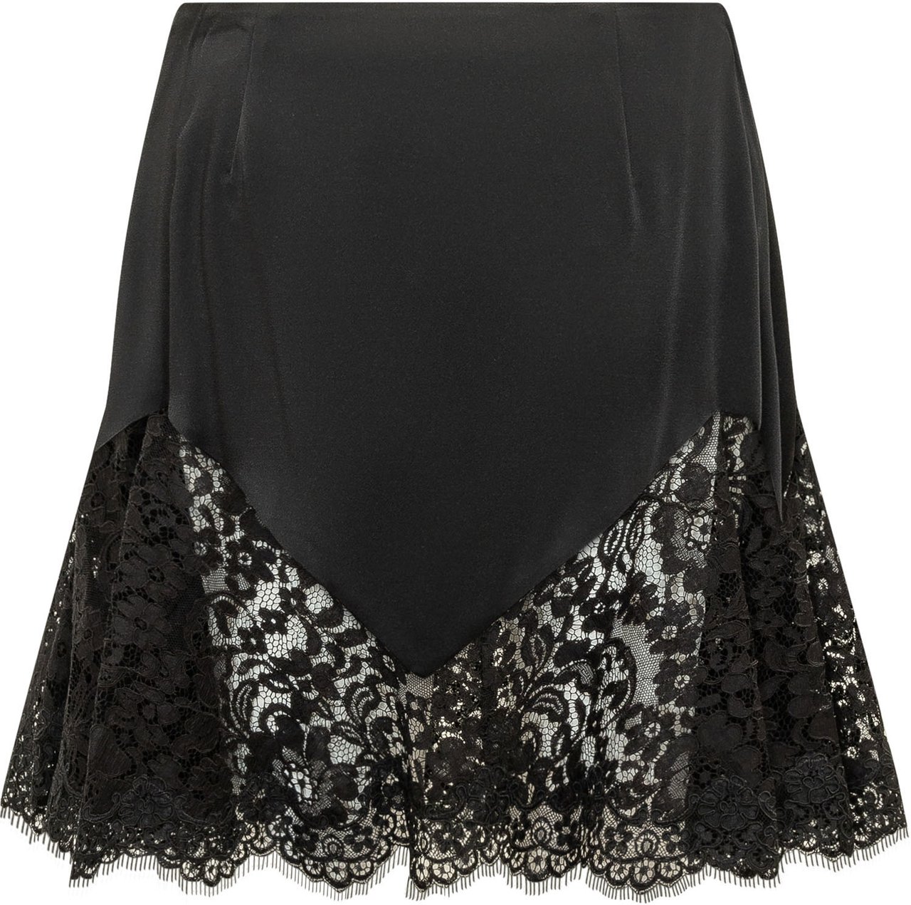 Stella McCartney Gonna con Inserto in Pizzo Zwart