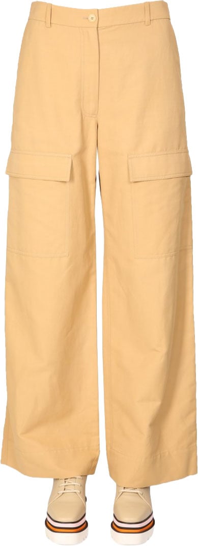 Stella McCartney Relaxed Wide Leg Cargo Pants Bruin