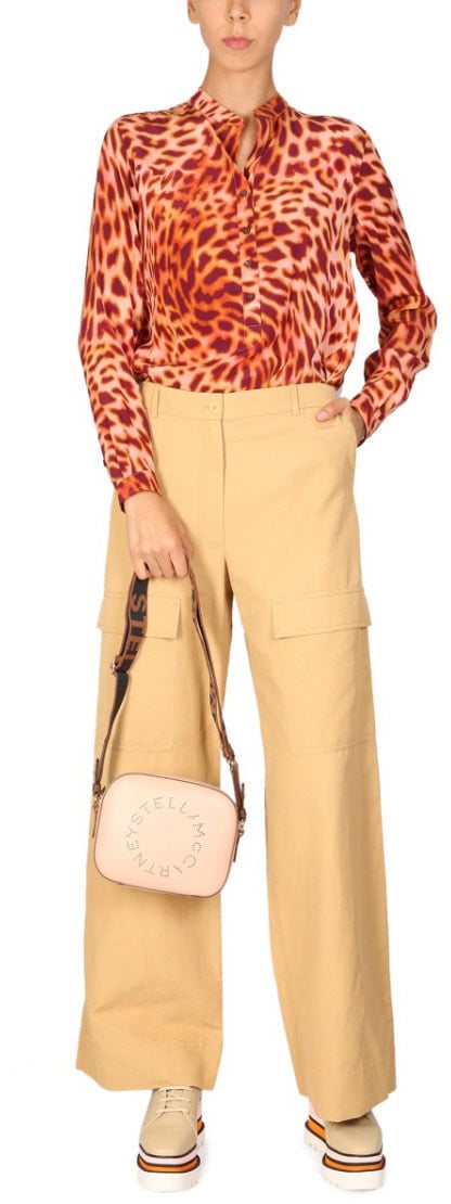 Stella McCartney Relaxed Wide Leg Cargo Pants Bruin