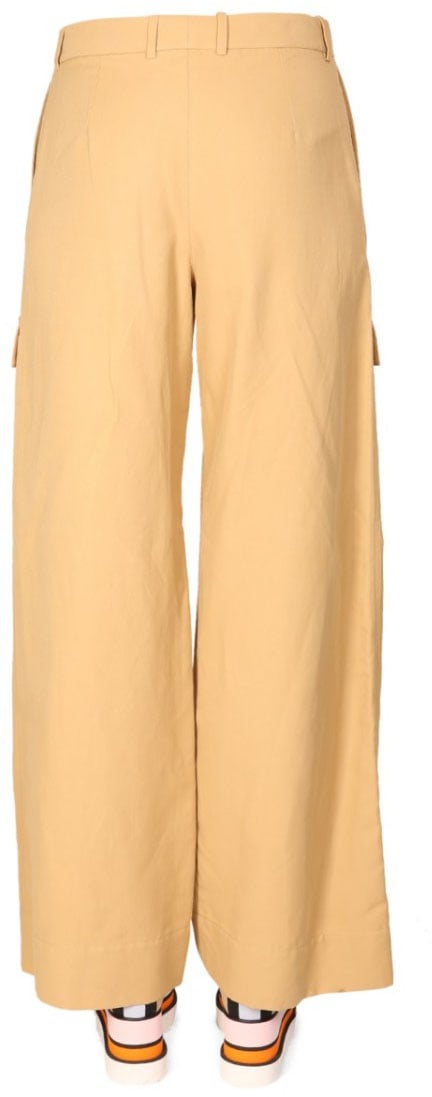 Stella McCartney Relaxed Wide Leg Cargo Pants Bruin