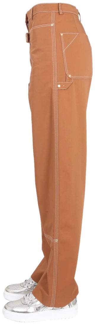 Stella McCartney Wide-Leg Pants With Buckle Detail Bruin