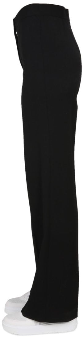 Stella McCartney High-Waisted Black Wide-Leg Pants Zwart