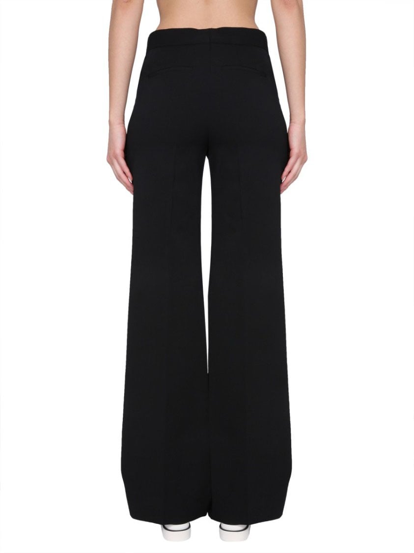 Stella McCartney Wide-Legged Tailored Pants With Zipper And Hook Closure Zwart
